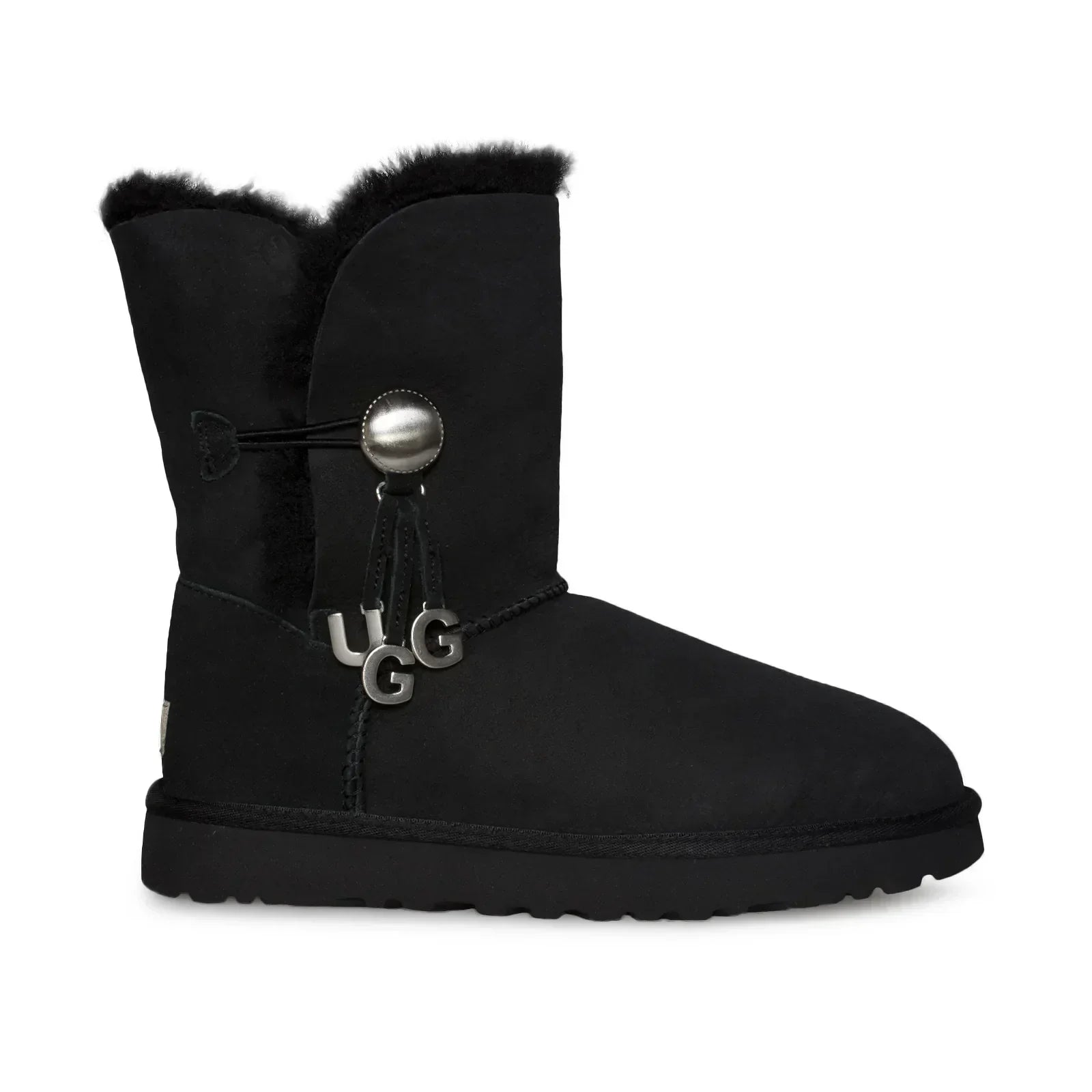 UGG Bailey Button UGG Charm Black Boots - Women's