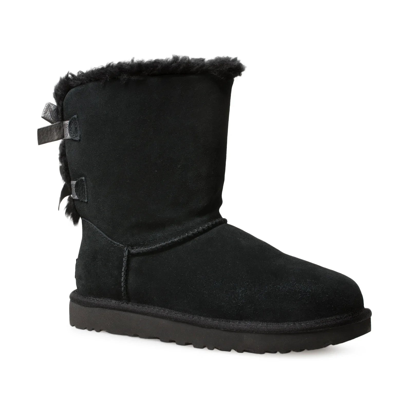 UGG Bailey Bow II Swirl Black Boots - Women's