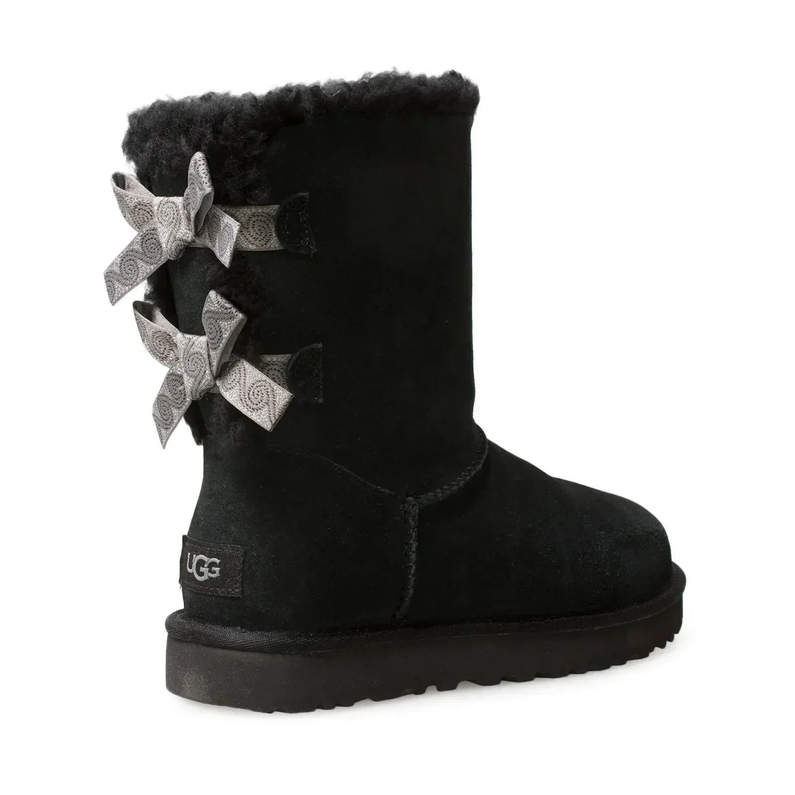 UGG Bailey Bow II Swirl Black Boots - Women's