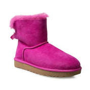 UGG Mini Bailey Bow II Fuchsia Boots - Women's