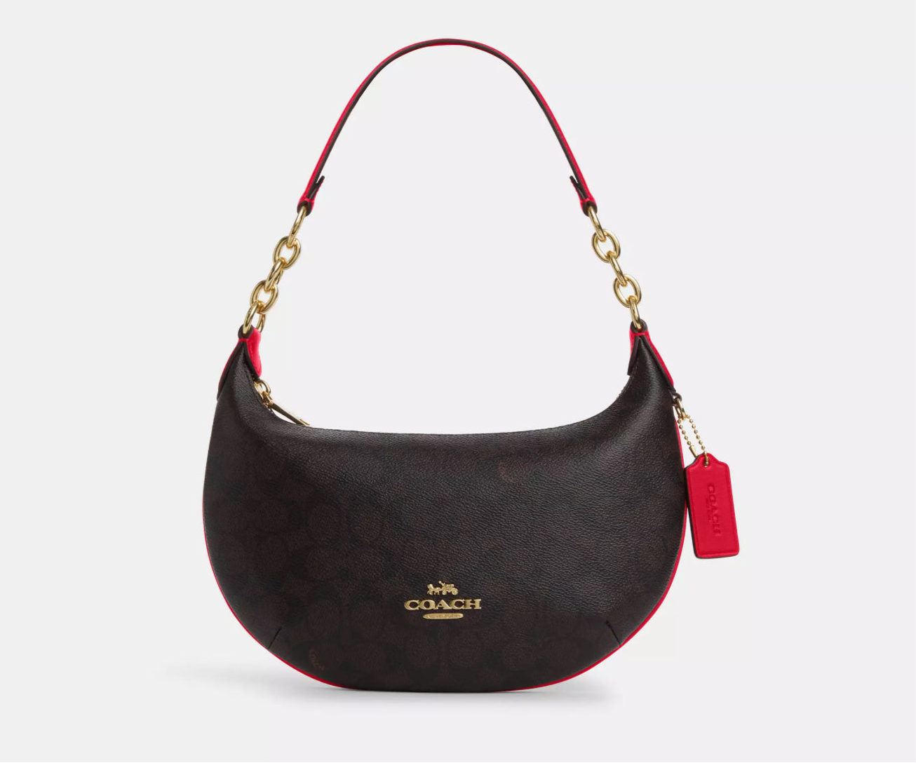 Coach Medium Payton Hobo in Signature Canvas & Leather