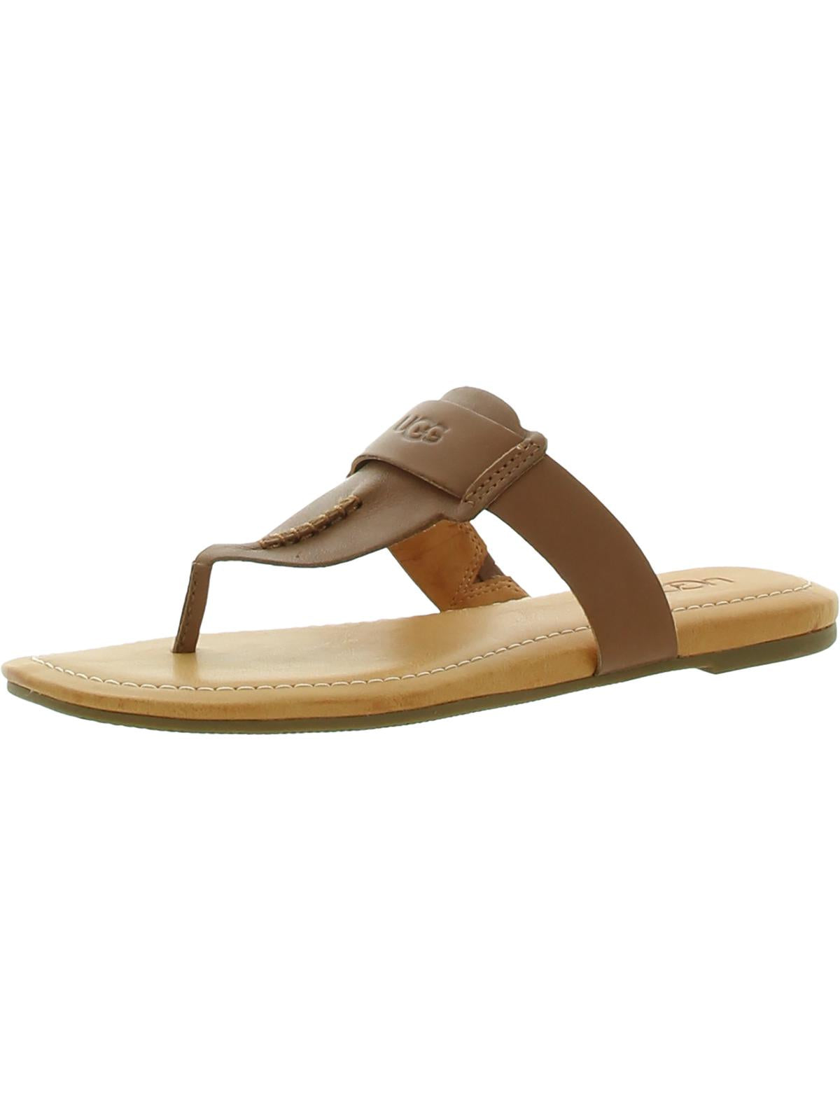 Gaila Womens Leather Thong Slide Sandals