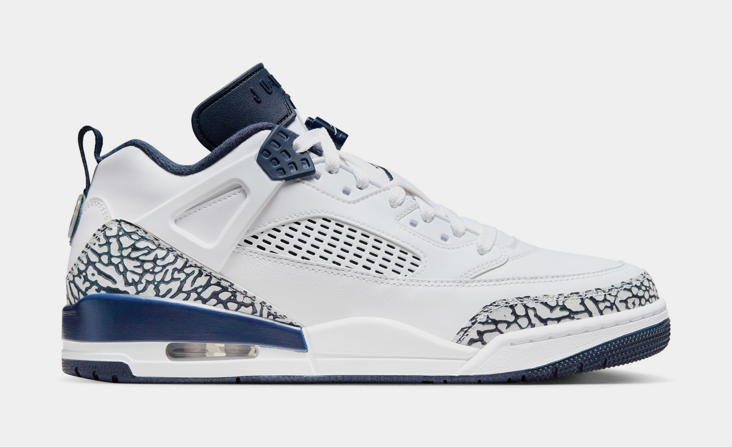 Spizike Low Mens Basketball Shoes (White/Obsidian/Pure Platinum)