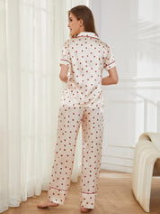 Contrast Piping Pocketed Top and Pants Lounge Set