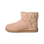 UGG Classic Mini Metallic Snake Rose Gold Boots - Women's