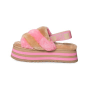 UGG Disco Slide Chestnut Pink Rose Combo Slippers - Women's