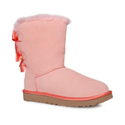 UGG Bailey Bow Satin Pink Boots - Women's