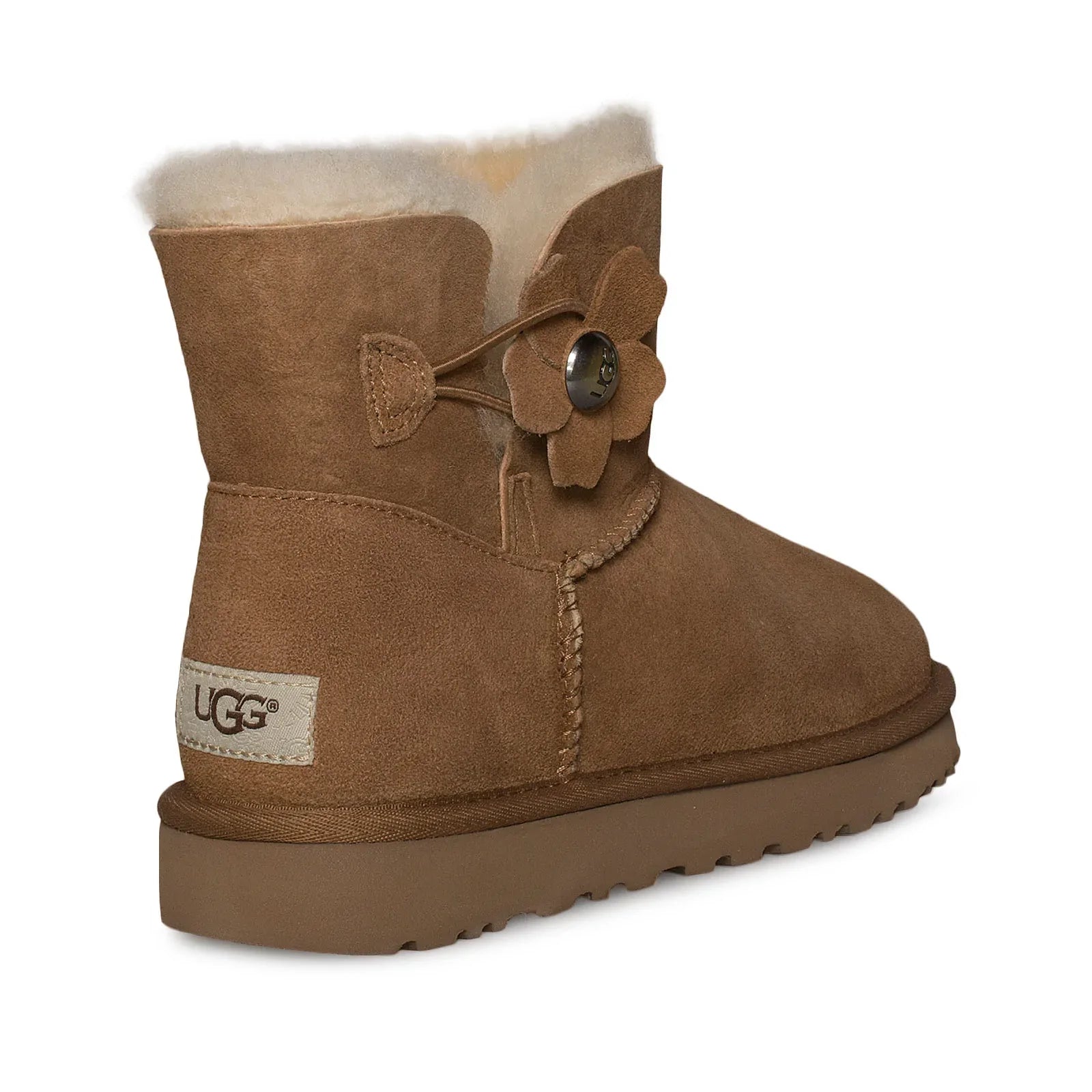 UGG Mini Bailey Button Poppy Chestnut Boots - Women's