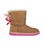 UGG Bailey Bow II Chestnut / Pink Azalea Boots - Youth