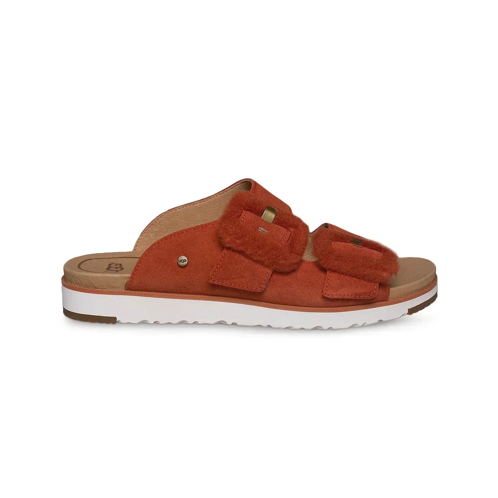 UGG Fluff Indio Red Rock Sandals - Women's