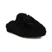 UGG Addison Velvet Bow Black Slippers - Women's