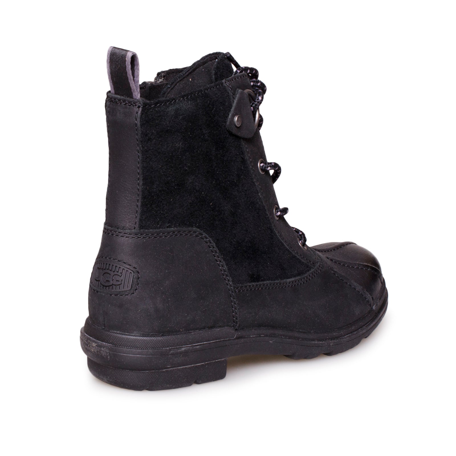 UGG Hapsburg Duck Black Leather Boots - Women's