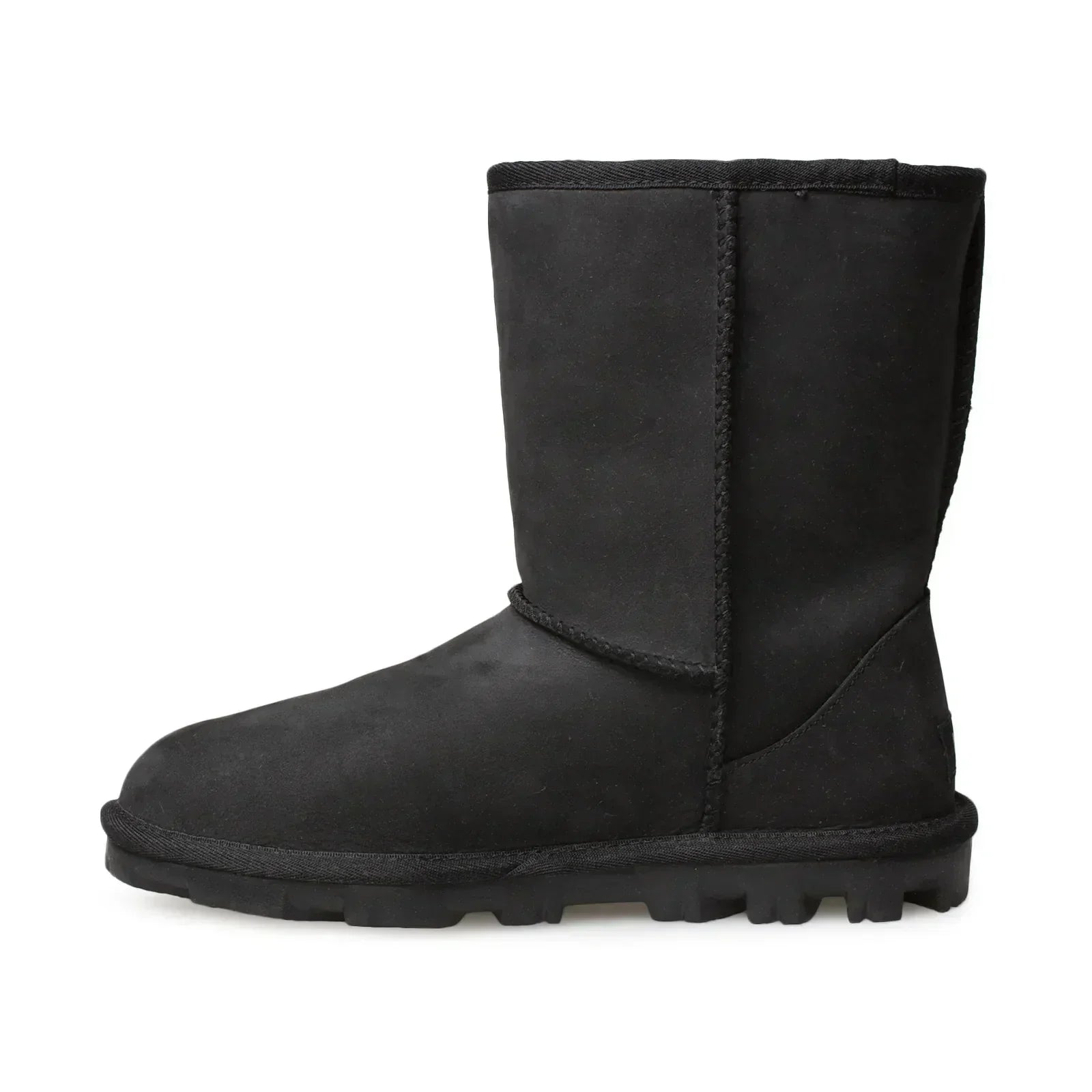 UGG Essential Short Leather Black Boots - Women's