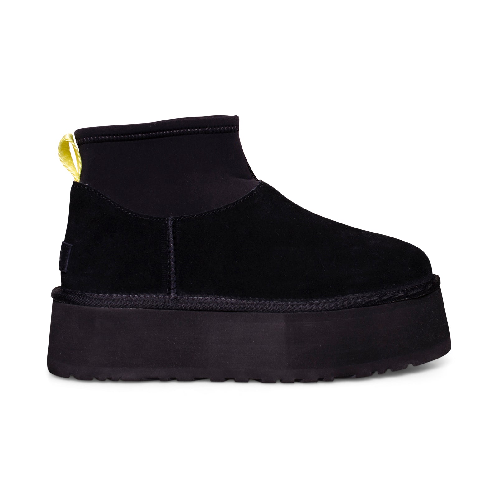 UGG Classic Mini Dipper Platform Black Boots - Women's