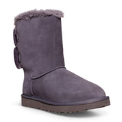 UGG Bailey Ribbed Bow Dark Grey Boots - Women's