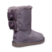 UGG Bailey Ribbed Bow Dark Grey Boots - Women's