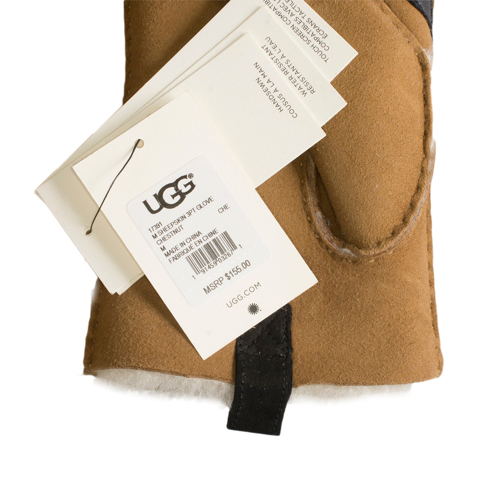 UGG Sheepskin 3 Point Glove Chestnut - Men's