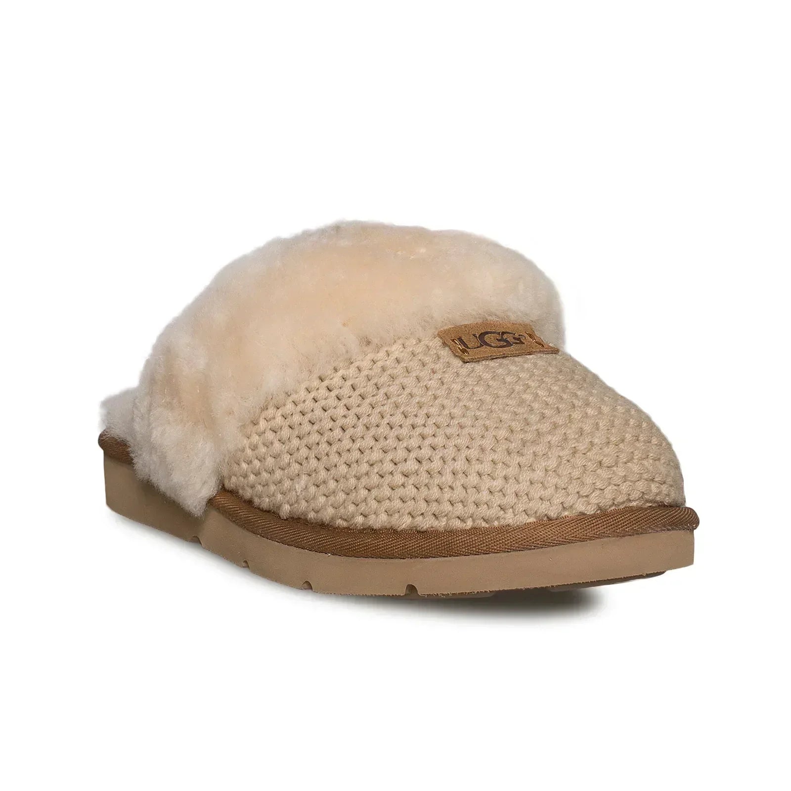 UGG Cozy Knit Cream Slippers - Women's