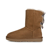 UGG Bailey Bow II Diagonal Stripes Chestnut Boots - Women's