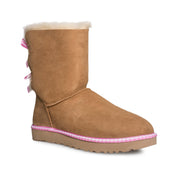 UGG Bailey Bow Gingham Chestnut Boots - Women's