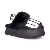 UGG Funkette Chopd Black Slippers - Women's