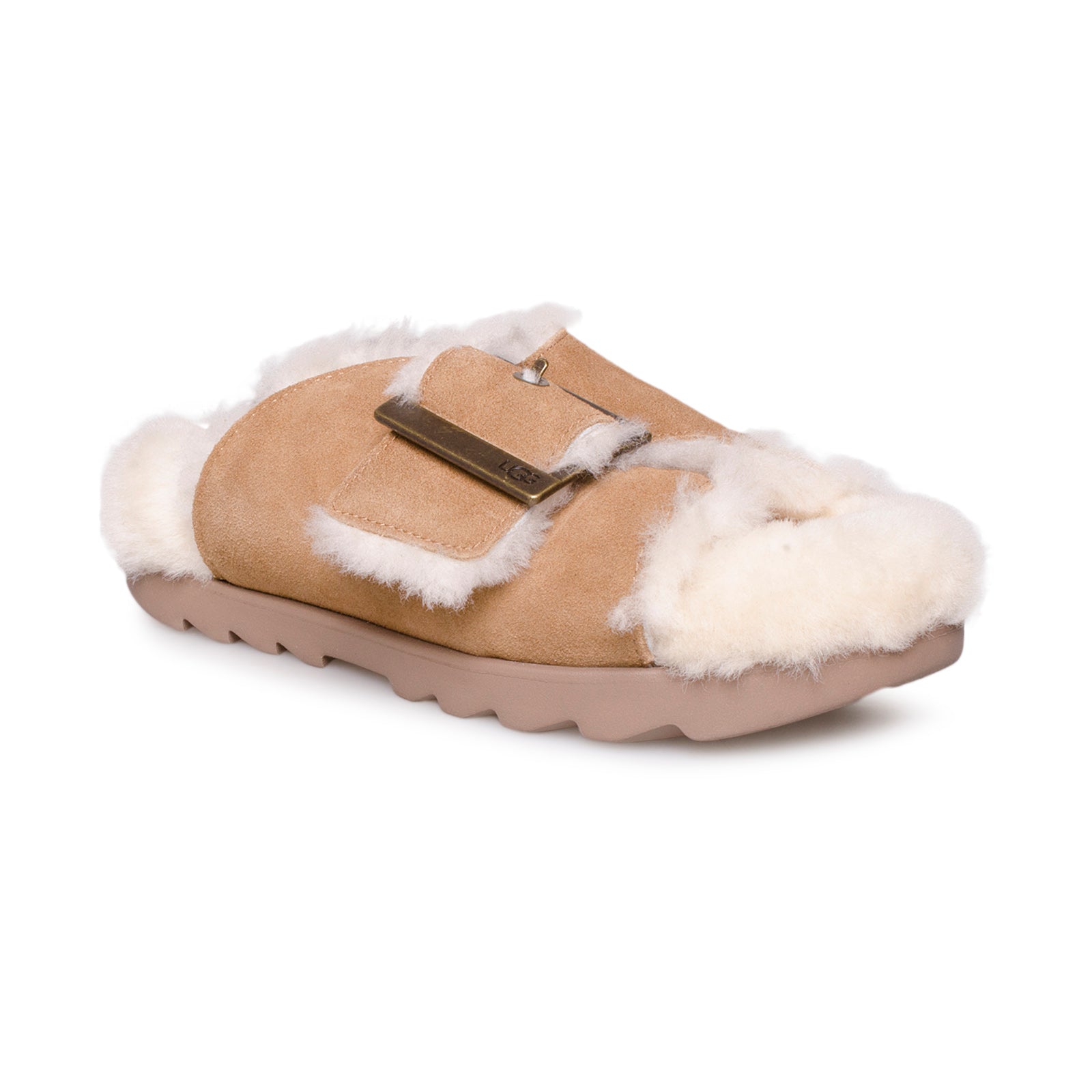 UGG Outslide Buckle Chestnut Slippers - Women's