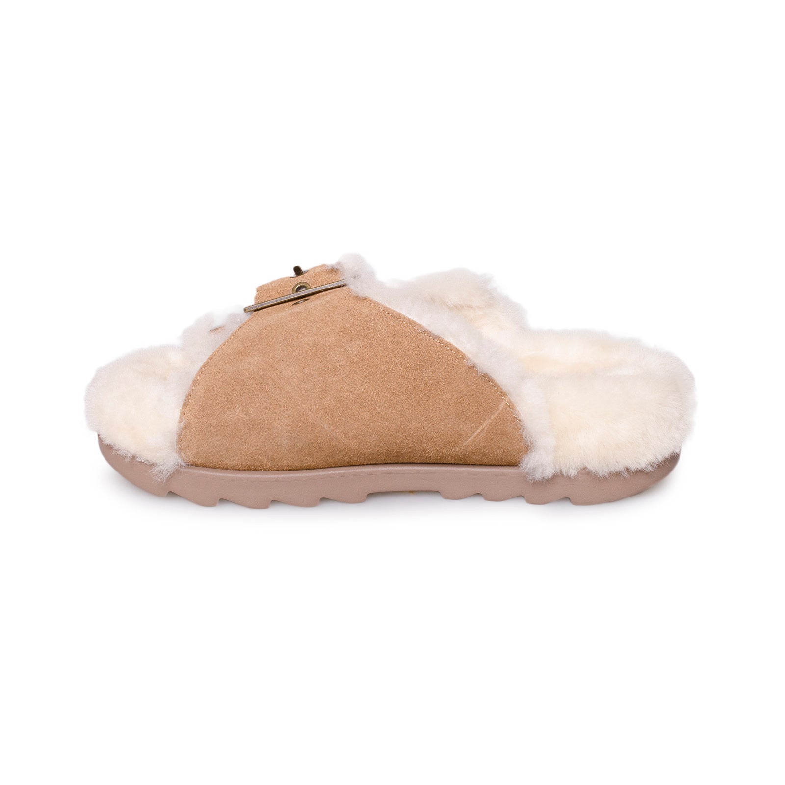 UGG Outslide Buckle Chestnut Slippers - Women's