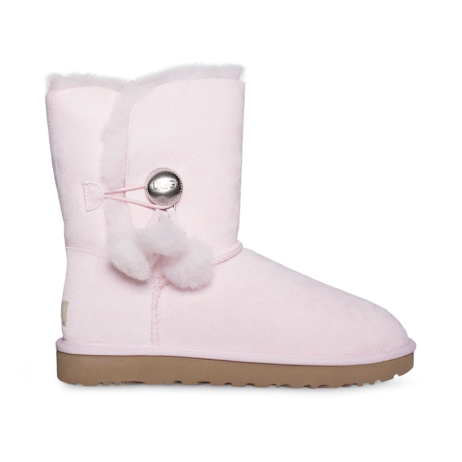 UGG Bailey Button Puff Seashell Pink Boots - Women's