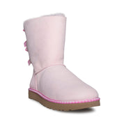 UGG Bailey Bow Gingham Seashell Pink Boots - Women's