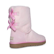 UGG Bailey Bow Gingham Seashell Pink Boots - Women's