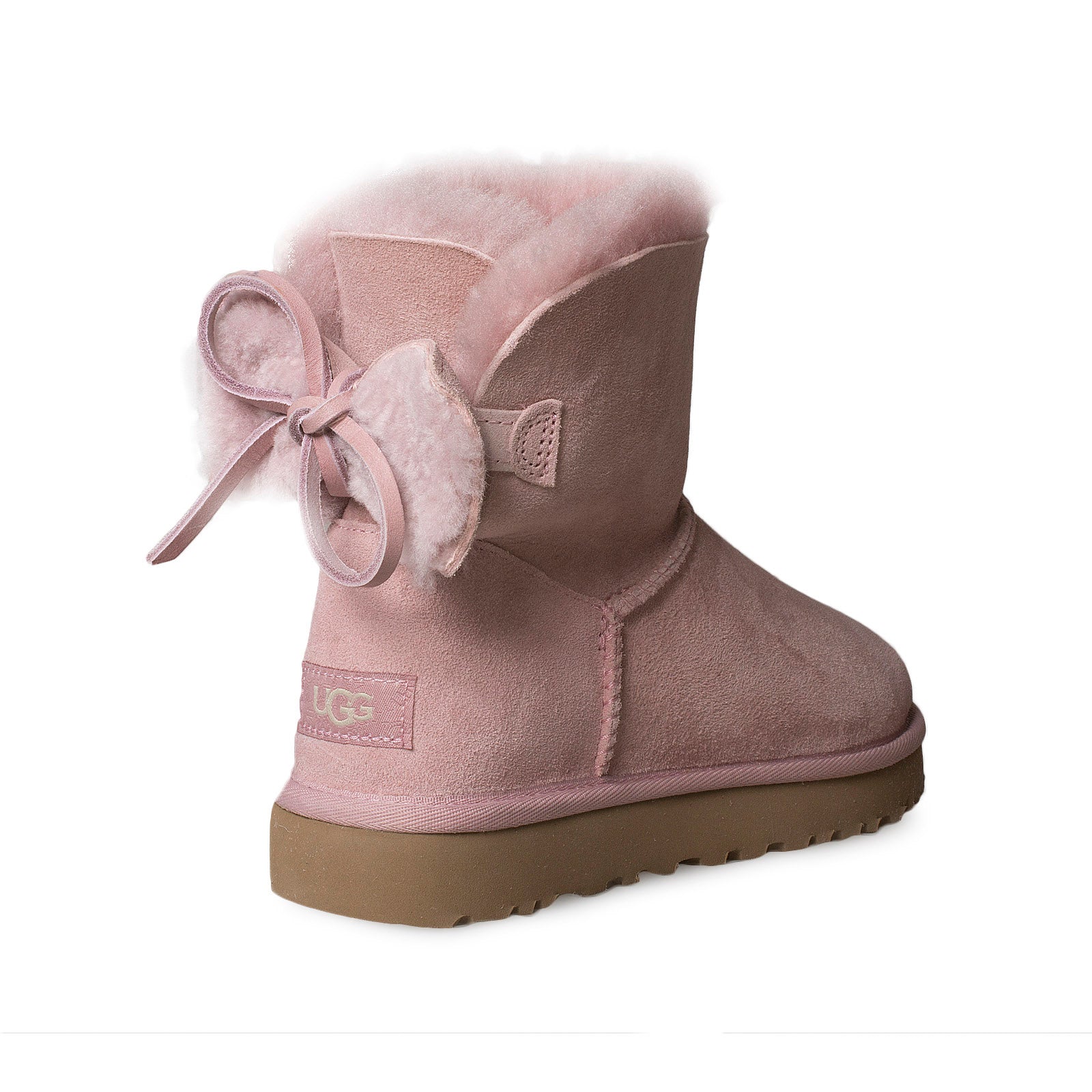 UGG Classic Double Bow Mini Pink Crystal Boots - Women's