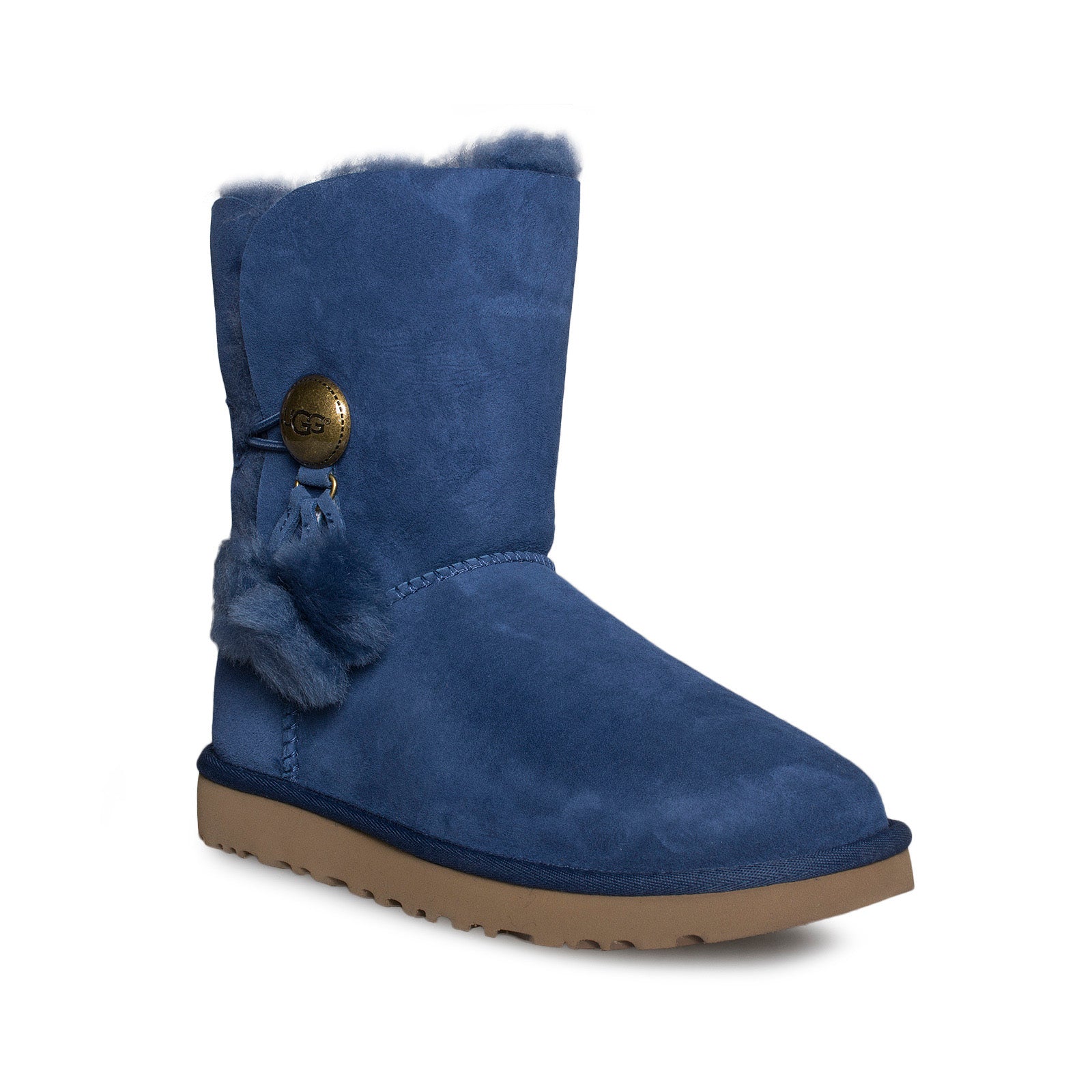 UGG Bailey Button Puff Dark Denim Boots - Women's