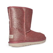 UGG Classic Short II Glitter Pink Boots - Youth