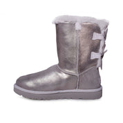 UGG Bailey Bow Glisten Silver Boots - Women's