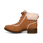 UGG Bodie Fur Lace Boot Chestnut Boots - Women's