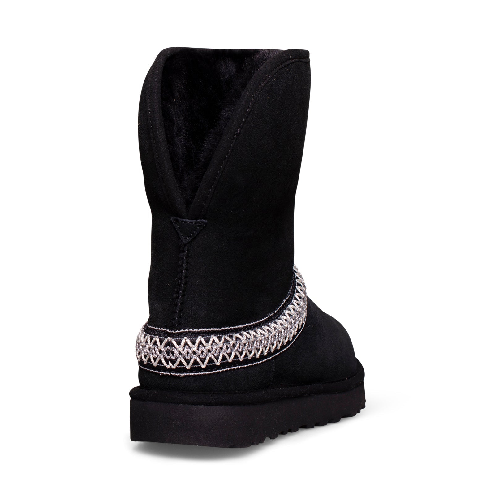 UGG Classic Short Crescent Black Boots - Women's