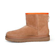 UGG Classic Mini Zipper Tape Logo Chestnut Boots - Women's