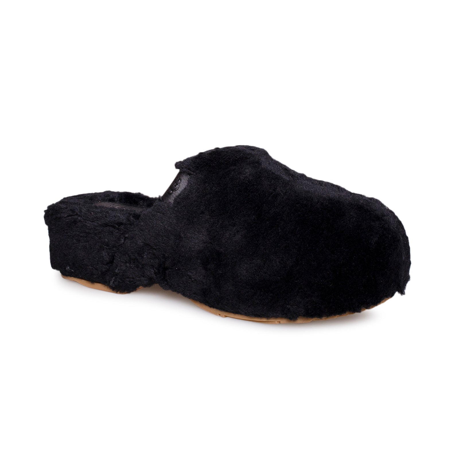 UGG Fuzz Sugar Clog Black Shoes - Women's