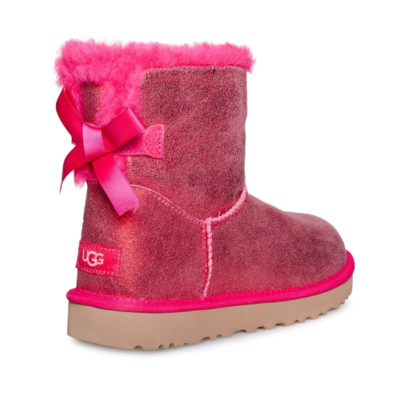 UGG Mini Bailey Bow Glisten Radish Boots - Women's