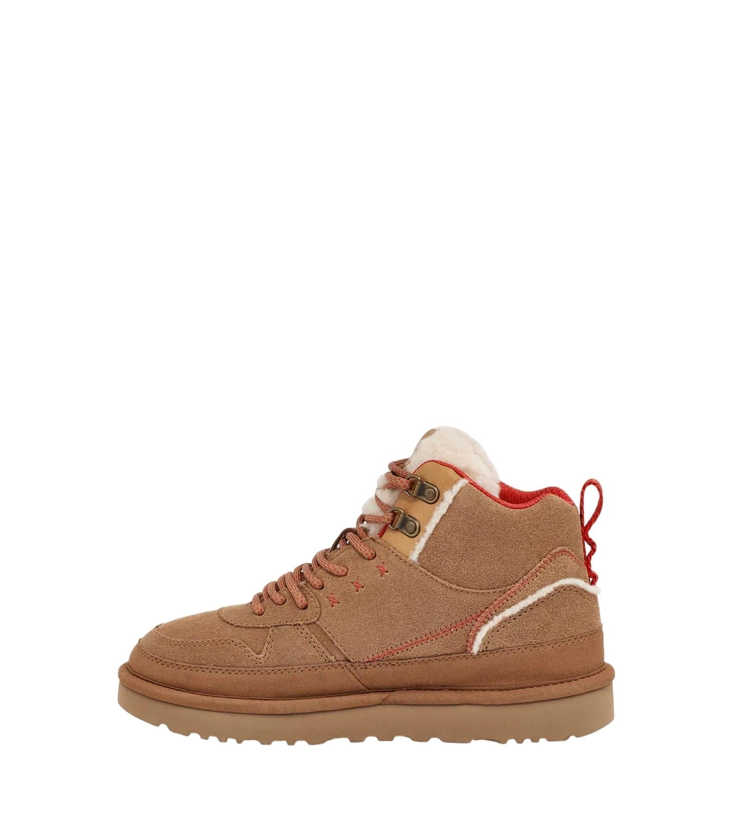 Women's Highland Hi Heritage Suede Boot In Chestnut / Fiery Red Suede