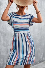 Striped Round Neck Dress