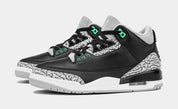 Air Jordan 3 Retro Green Glow Mens Lifestyle Shoes (Black/Green Glow/Wolf Grey/White)