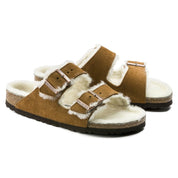 Birkenstock Arizona Shearling Suede Sandal in Mink