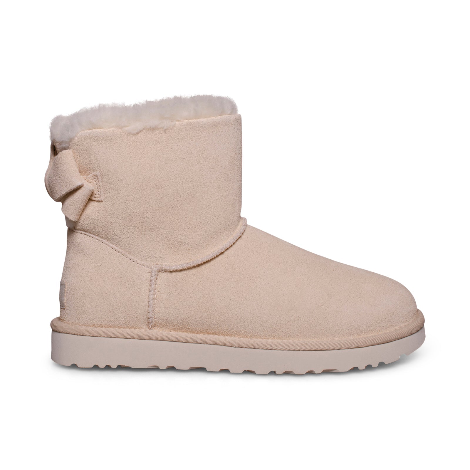 UGG Bailey Suede Bow Cream Boots - Women's