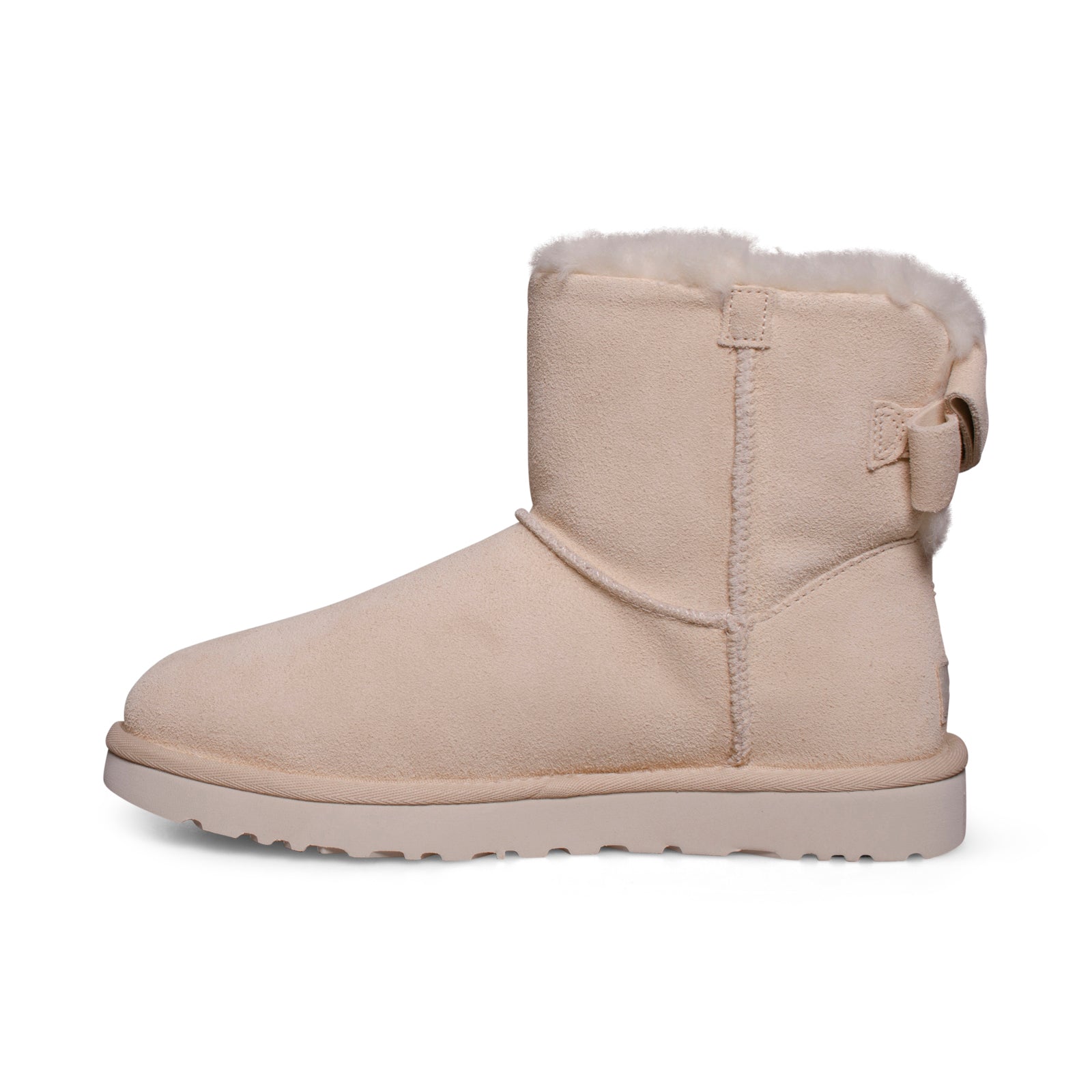 UGG Bailey Suede Bow Cream Boots - Women's