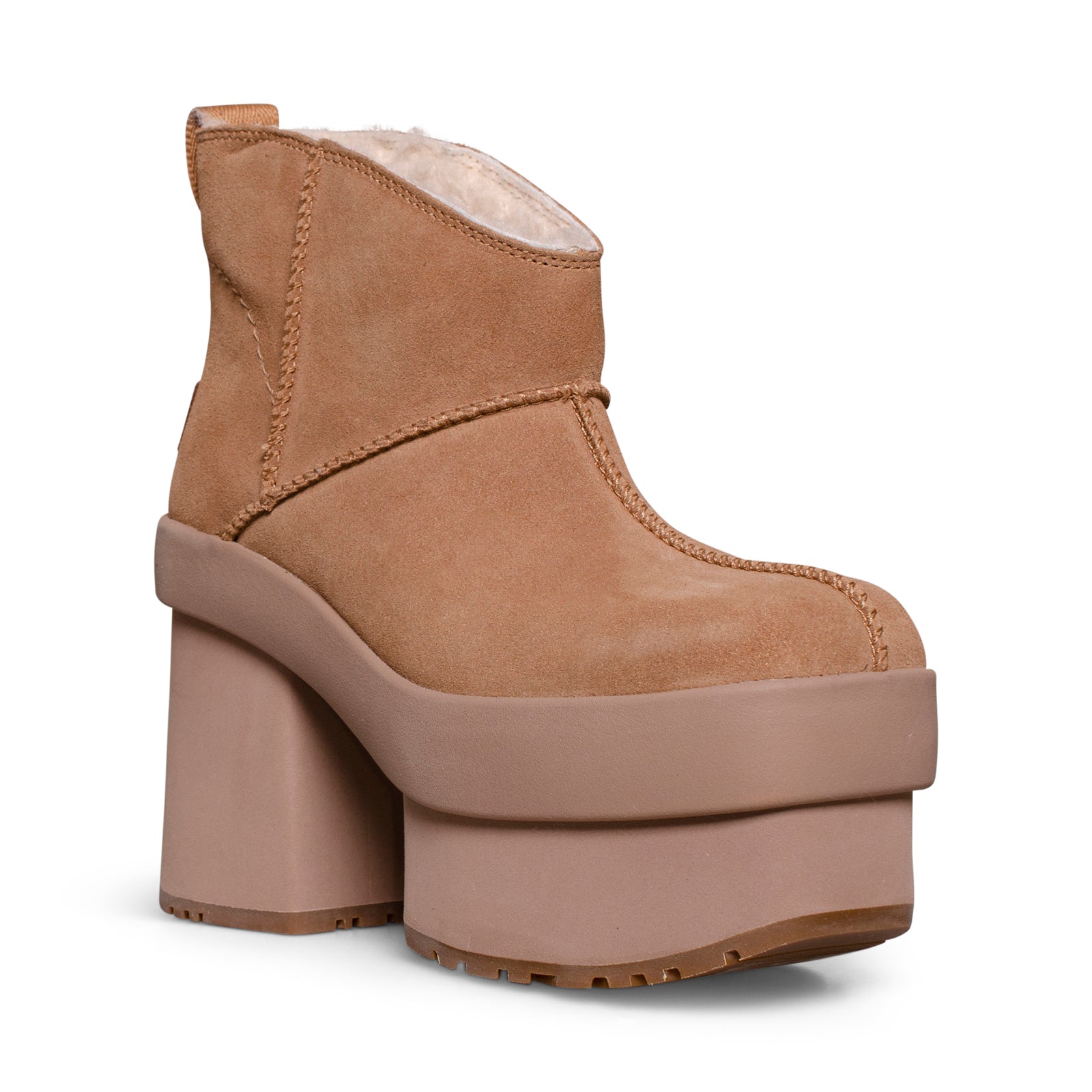 UGG New Heights Platform Mini Chestnut Boots - Women's