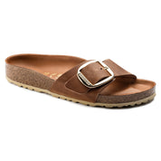 Birkenstock Madrid Big Buckle Oiled Leather in Cognac