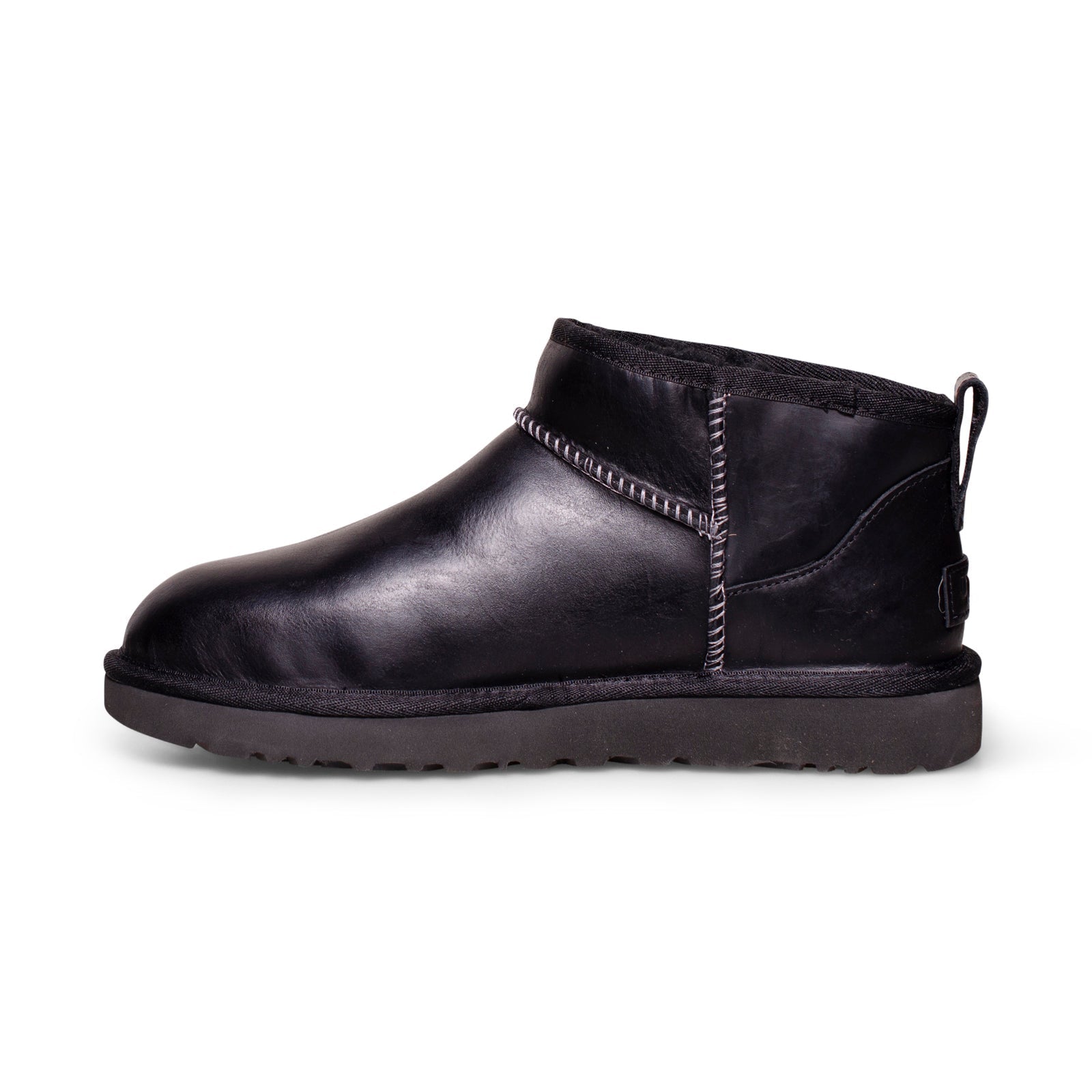 UGG Classic Ultra Mini Leather Regen Black Boots - Women's