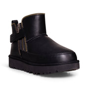 UGG Classic Mini Moto Black Boots - Women's