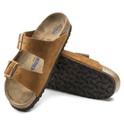 Birkenstock Arizona Suede Soft Footbed Sandal in Mink